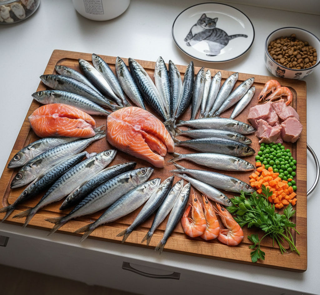 แมวกินอะไรได้บ้าง ปลาทะเลหลากชนิด