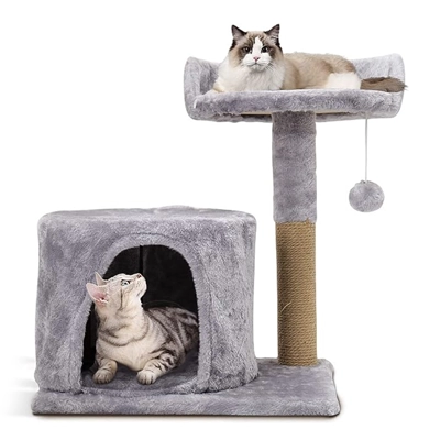 คอนโดแมว 2 ชั้น พร้อมเสาลับเล็บแมวได้ โคโคกู รุ่น MD01