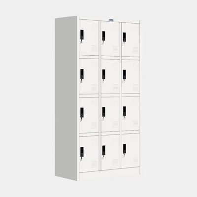 iconic-clk12-locker ICONIC ตู้ล็อกเกอร์เหล็ก 12 ช่อง CLK-12 สีขาว