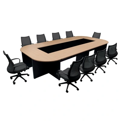 century-lcf4200-meeting-table CENTURY ชุดโต๊ะประชุม 10 ที่นั่ง รุ่น LCF4200 สีไวท์โอ๊ค