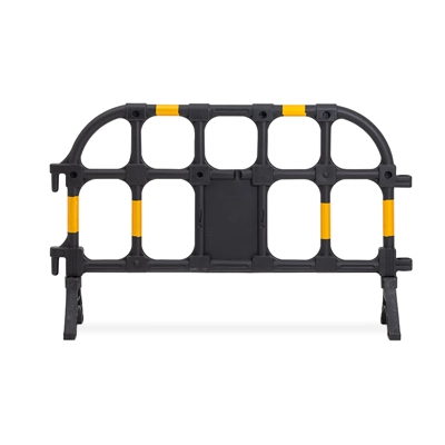 HIPPO แผงกั้นจราจรพลาสติก รุ่น สีดำ-เหลือง ยาว 1.55 เมตร สูง 1 เมตร