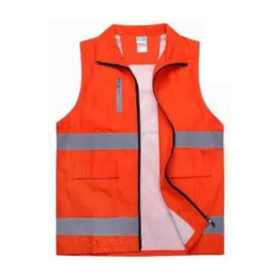 TRAFFICTHAI เสื้อจราจรสีส้ม พร้อมแถบสะท้อนแสง สีส้ม รุ่น SSTV122-1