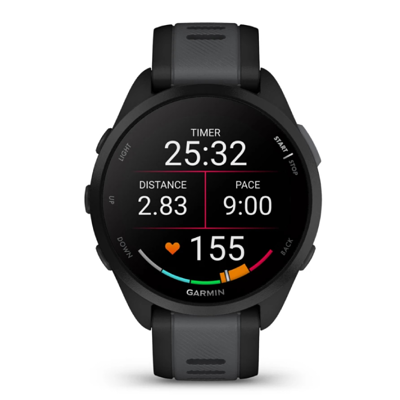 garmin-forerunner-165-gps GARMIN สมาร์ทวอทช์ รุ่น Forerunner 165 GPS ตัวเรือนสี Black/Slate Gray สายสี Black/Slate Gray ขนาด 43 มม.