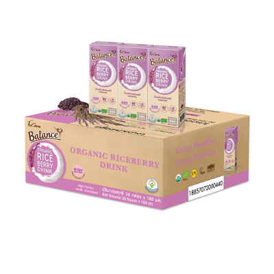 น้ำนมข้าวไรซ์เบอร์รี่ออร์แกนิก BALANCE (180ml X 36กล่อง)