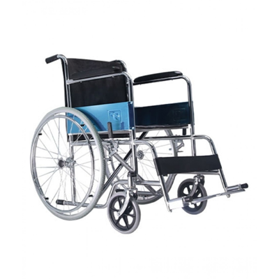 wheelchair-thaisunsport-dy01809 รถเข็นผู้ป่วยรถเข็นคนชรารถเข็นผู้พิการWheelchairวิลแชร์ เหล็กชุบโครเมียม แบบพับได้ THAI SUN SPORT รุ่น DY01809 ล้อซีลวด