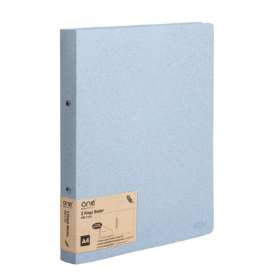 one-folder-eco-friendly-a4-blue-cf1213-bl ONE ECO-FRIENDLY แฟ้ม 2 ห่วง A4 ฟ้า รุ่น CF1213-BL