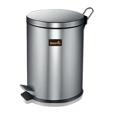 stainless-bin-sunvo-silver SUNVO ถังขยะสแตนเลส สีเงิน ขนาด 12 ลิตร