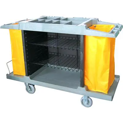 happy-m-house-keeping-cart ถเข็นแม่บ้านสำหรับงานโรงแรม รับน้ำหนัก 120 kg. Happy M