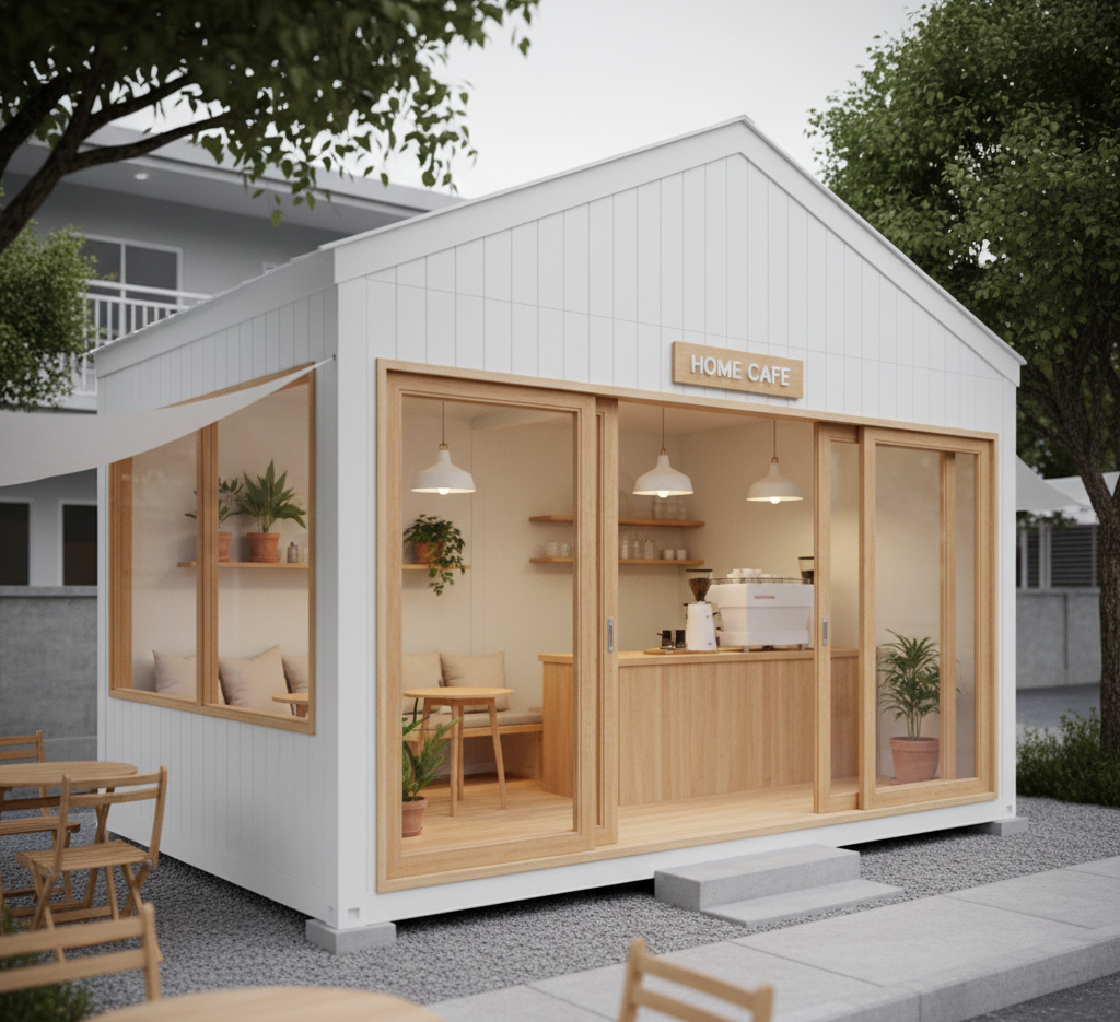 cafe-knock-down-style-hommie-minimal ร้านกาแฟมินิมอล งบน้อย น็อคดาวน