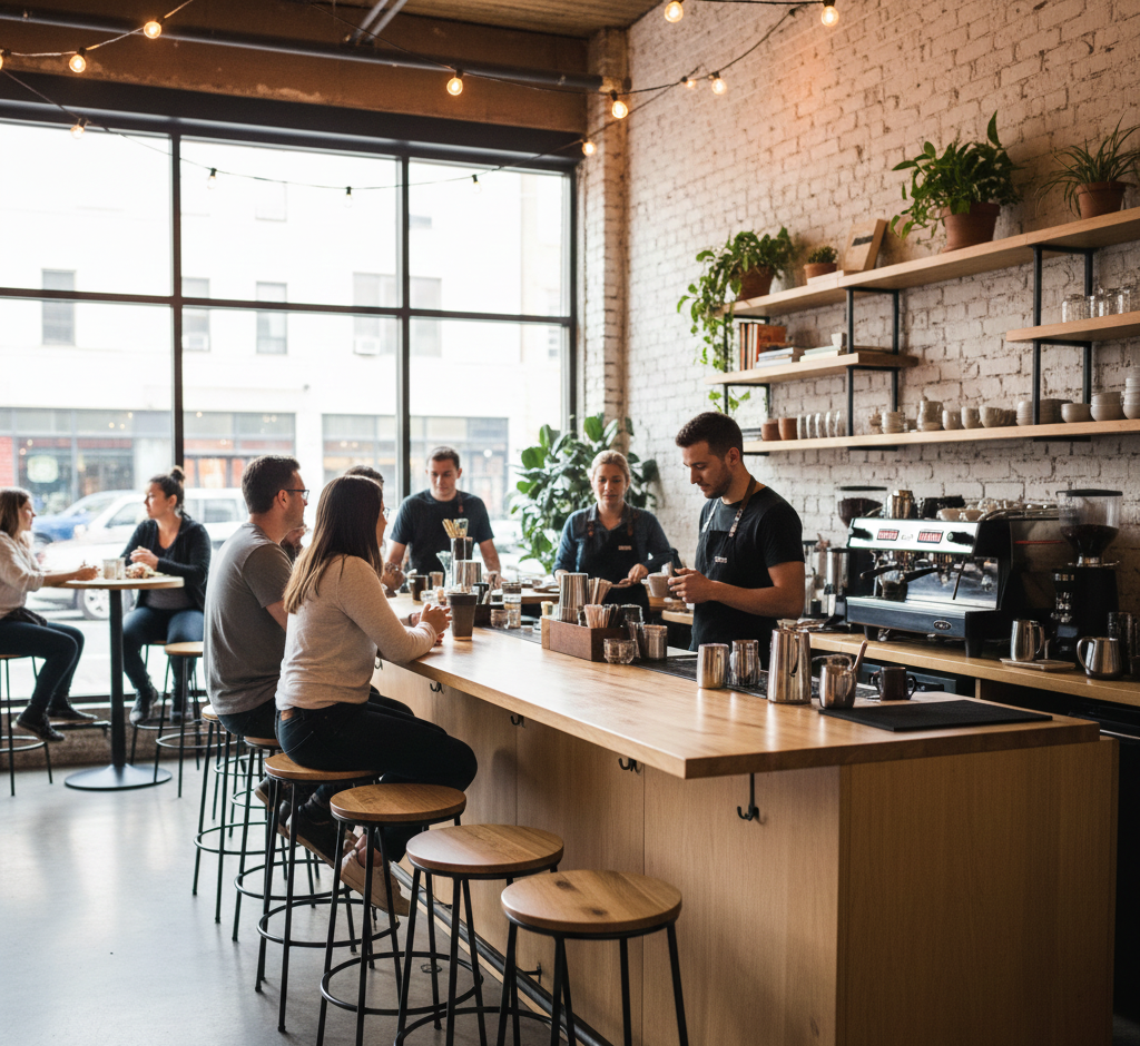 standing-bar-cafe-idea ร้านกาแฟมินิมอล งบน้อย บาร์ยืน