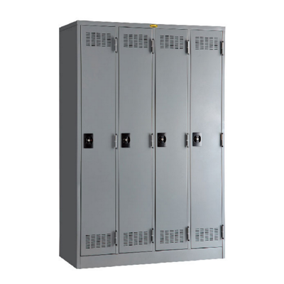 steel-locker-4-door-warehouse-president-lk115b ตู้ล็อกเกอร์ 4 ประตู เหล็ก 0.6 มม President รุ่น LK115B สีเทา