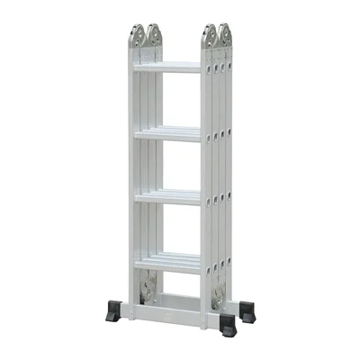 foldable-aluminum-ladder-4x4-warehouse-giant-kingkong-pro บันไดอะลูมิเนียมอเนกประสงค์พับได้ GIANT KINGKONG PRO รุ่น HCSS-03 ขนาด 4 x 4 ขั้น สีเงิน