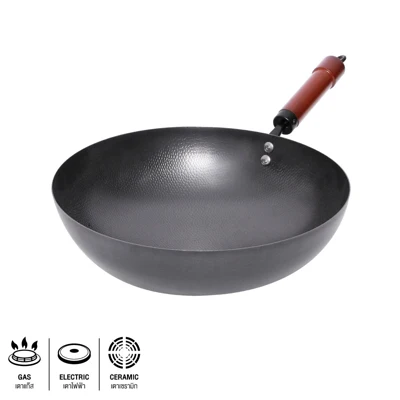 kassa-home-steel-pan-nonstick-yf-pan16-30cm กระทะเหล็กพร้อมด้ามจับ KASSA HOME รุ่น YF-PAN16 ขนาด 30