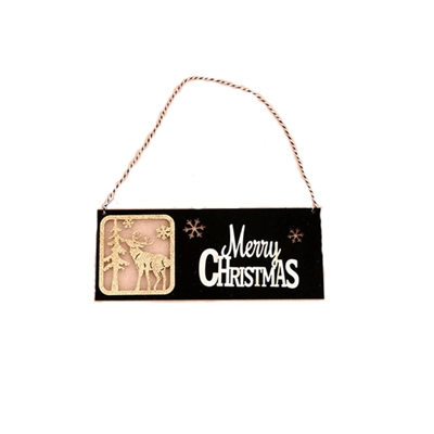 christmas-banner-decoration-ysb-b1s020 CASSA ของตกแต่งป้ายคริสต์มาสแบบแขวน (แนวนอน) ขนาด 22x9 ซม.