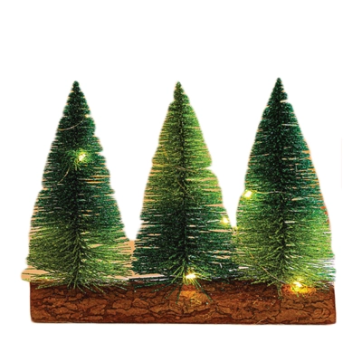 cassa-mini-christmas-tree-led-set-20cm CASSA ของตกแต่งต้นคริสต์มาสปลอม มาพร้อมไฟ LED สีเขียว ต้นขนาด 20 ซม. (3 ต้น/เช็ท)