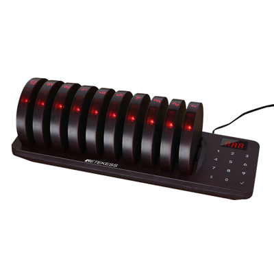RETEKESS เครื่องเรียกคิวแบบไร้สาย รุ่น TD162 สีดำ (10 ตัว/ชุด)