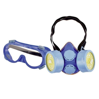 YAMADA หน้ากากครึ่งหน้าแบบไส้กรองคู่ รุ่น 522 สีน้ำเงิน
