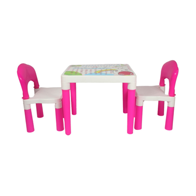 ชุดโต๊ะเก้าอี้ แฟมิลี่เซ็ท AA FT-207 สีชมพู