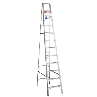 SWALLOW บันไดอลูมิเนียม 12 ขั้น 1 ทาง (มอก.) สีเงิน