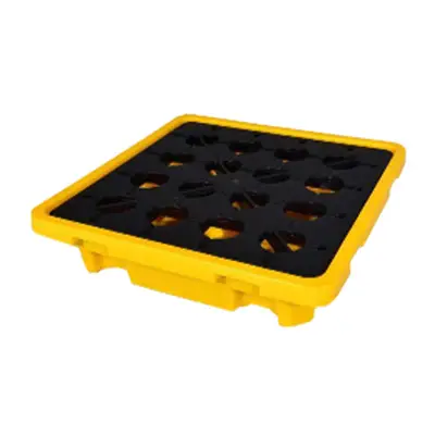 พาเลทรองสารเคมี ป้องกันการหก-ล้น 1 DRUM ZABSPL-1 (68 X 68 X 15 ซม.)