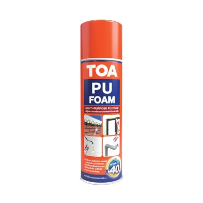 toa-pu-foan-500ml-cream พียูโฟมสเปรย์ TOA ขนาด 500 มล. สีครีม