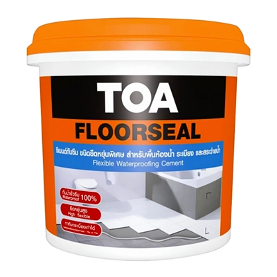 toa-floorseal-gray-4kg TOA ซีเมนต์ทากันรั่วซึมยืดหยุ่นส่วนผสมเดี่ยว รุ่น Floorseal สีเทา ขนาด 4 กก.