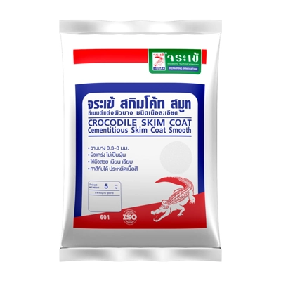 ตราจระเข้ ปูนฉาบบาง ชนิดไม่ผสมทราย รุ่น 1264 ขนาด 5 กก. สีขาว (White)