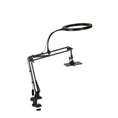 ไฟไลฟ์สดพร้อมขาตั้ง ขาตั้งกล้องถ่ายมุมสูง ไฟถ่ายสินค้า ขนาด 26 ซม. ปรับแสงได้ 3 สี สำหรับแท็บเล็ต/มือถือ