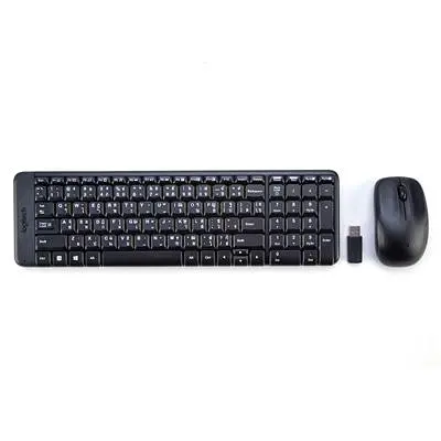 LOGITECH ชุดคีย์บอร์ดและเมาส์ไร้สาย รุ่น MK220 สีดำ