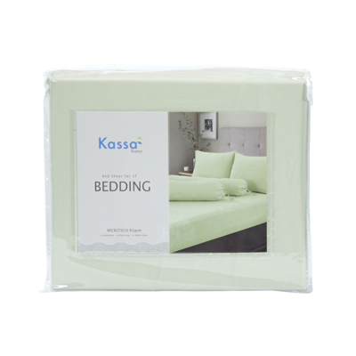 KASSA HOME ชุดผ้าปูที่นอน 5 ฟุต รุ่น XS-9-5GN สีเขียว (ชุด 5 ชิ้น)
