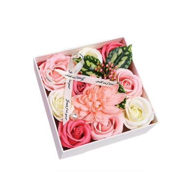 CASSA -B1S106-กล่องของขวัญกระดาษสบู่ดอกไม้พร้อมการ์ดอวยพร