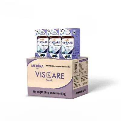 MEDIRA VISCARE ผลิตภัณฑ์เสริมอาหาร เมดิร่า วิสแคร์ ดูแลดวงตา (180 แคปซูล x 6 กล่อง)