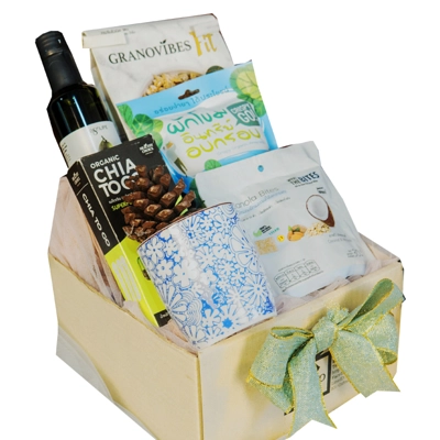 GIFTNGO กระเช้าของขวัญ Neutral Set B น้ำตาล ขนาด S (กล่องลูกฟูก 22x21.5x11.5)