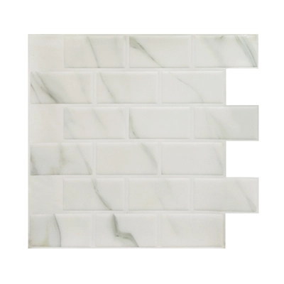 kassa-home-hj-a15-3d-mosaic-wallpaper-white วอลล์เปเปอร์ติดผนัง Mosaic 3D KASSA HOME รุ่น HJ-A15 ขนาด 30.5x30.5x0.1 ซม. (กล่อง 10 ชิ้น) สีขาว