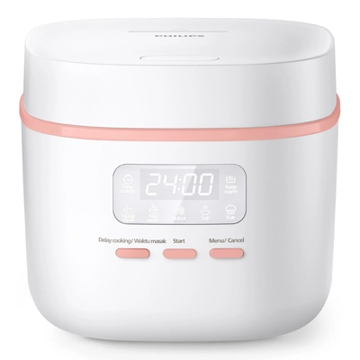 PHILIPS หม้อหุงข้าวดิจิตอล 360 วัตต์ รุ่น HD3064/35 สีขาว ขนาด 0.54 ลิตร