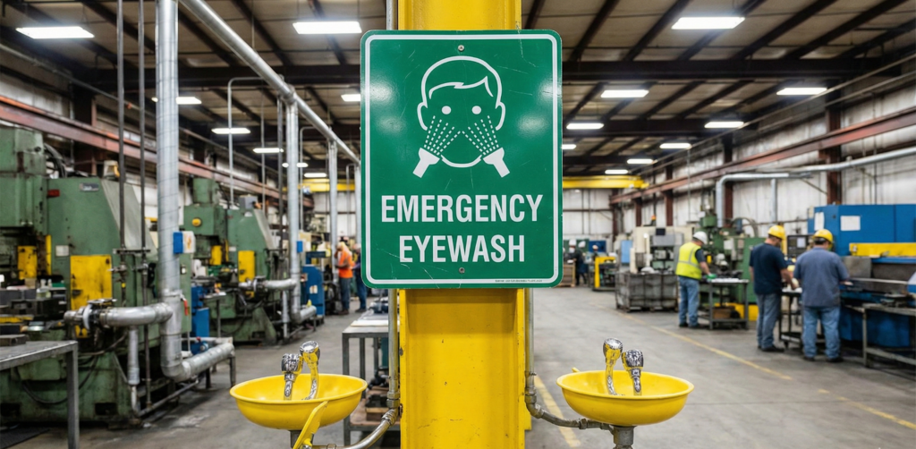 สัญลักษณ์ความปลอดภัย ป้ายล้างตาฉุกเฉิน