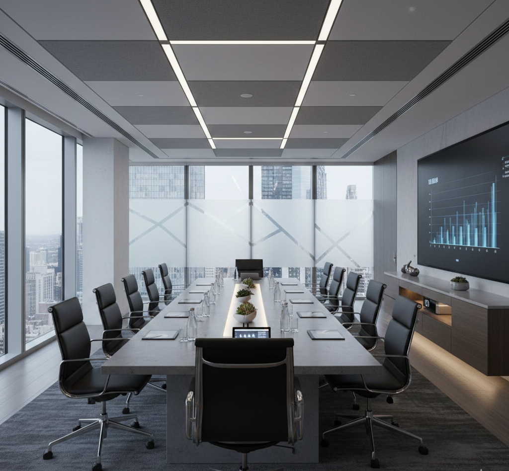 ออกแบบห้องประชุม แบบ boardroom 