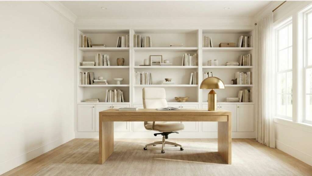 pantone 2026 cloud dancer มุมทำงาน