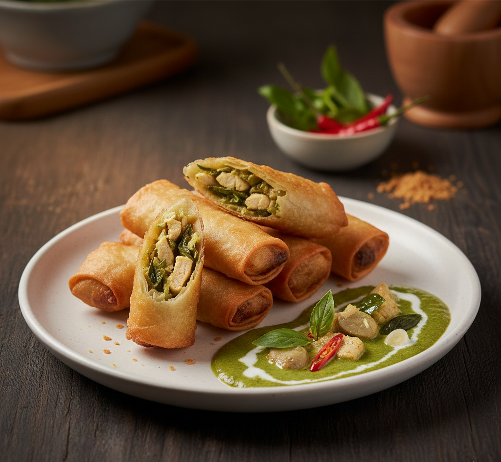  อาหารฟิวชั่น เปาะเปี๊ยะแกงเขียวหวาน