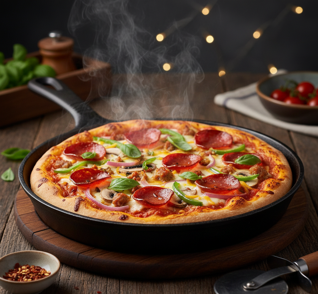 อาหารฟิวชั่น พิซซ่ากระทะร้อน