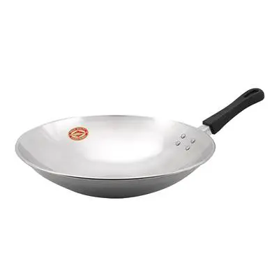 กระทะด้ามอะลูมิเนียมทรงลึก จระเข้ ขนาด 33 ซม. สีเงิน