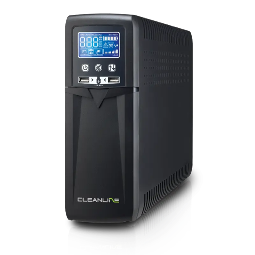 เครื่องสํารองไฟ ยี่ห้อไหนดี cleanline รุ่น prime 1500va 900w สีดำ