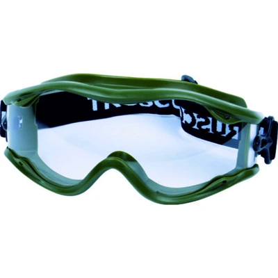 มาตรฐาน ppe แว่นตานิรภัย ชนิดมุมมองกว้าง กรอบสีเขียว trusco tsg 22od