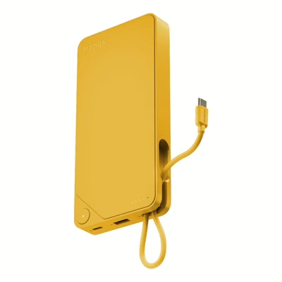power bank ยี่ห้อไหนดี MOMAX 1-Power X สีเหลือง