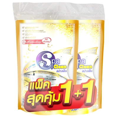 big cleaning spaclean น้ำยาถูพื้น สีทอง กลิ่นพรีเมี่ยมโกลด์