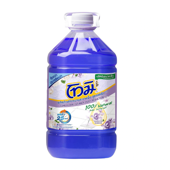 น้ำยาถูพื้นสัตว์เลี้ยง TOMI  สูตรลดฝุ่น กลิ่นแมกโนเลีย สีม่วง ขนาด 5,000 มล.