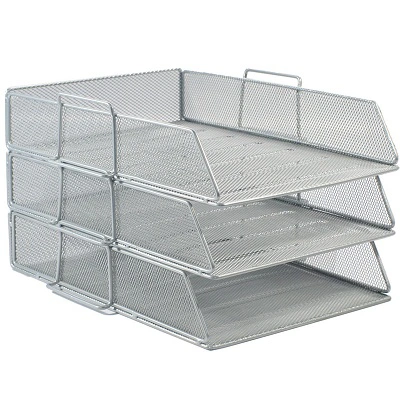 จัดระเบียบเอกสาร ถาดใส่เอกสาร 3ชั้น เงิน one 