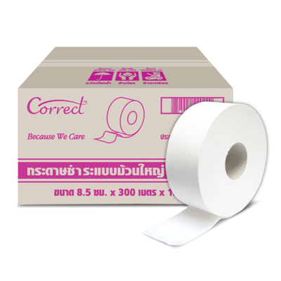 ของใช้ในห้องน้ำ correct กระดาษชำระม้วนใหญ่ 2 ชั้น
