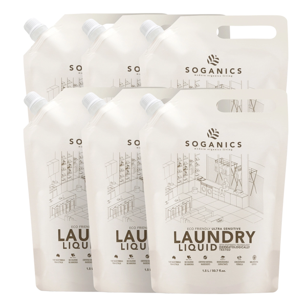 น้ำยาถูพื้นสัตว์เลี้ยง โซแกนิคส์  สูตรธรรมชาติ ถุงเติม 1.5 ล.