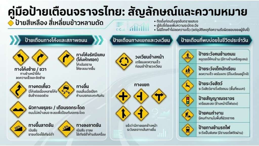 ป้ายจราจร ป้ายเตือน